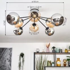 Koyoto Deckenleuchte Glas 15 Cm Bernsteinfarben, Chrom, Rauchfarben, 8-flammig -LEDVANCE Verkäufe koyoto deckenleuchte glas 15 cm h3959220 3