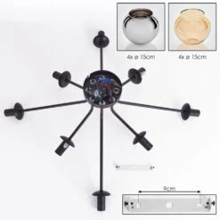 Koyoto Deckenleuchte Glas 15 Cm Bernsteinfarben, Chrom, Rauchfarben, 8-flammig -LEDVANCE Verkäufe koyoto deckenleuchte glas 15 cm h3959220 4