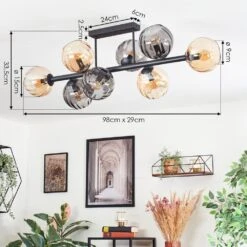 Koyoto Deckenleuchte Glas 15 Cm Bernsteinfarben, Rauchfarben, 8-flammig -LEDVANCE Verkäufe koyoto deckenleuchte glas 15 cm h3968529 3