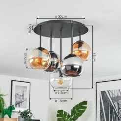 Koyoto Deckenleuchte Glas 15 Cm Bernsteinfarben, Chrom, Klar, Rauchfarben, 5-flammig -LEDVANCE Verkäufe koyoto deckenleuchte glas 15 cm h3969878 3