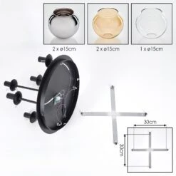 Koyoto Deckenleuchte Glas 15 Cm Bernsteinfarben, Chrom, Klar, Rauchfarben, 5-flammig -LEDVANCE Verkäufe koyoto deckenleuchte glas 15 cm h3969878 4