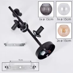 Koyoto Deckenleuchte Glas 15 Cm Bernsteinfarben, Klar, Rauchfarben, 4-flammig -LEDVANCE Verkäufe koyoto deckenleuchte glas 15 cm h9022152 4