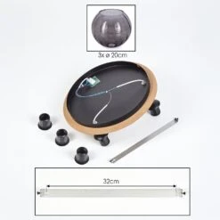 Koyoto Deckenleuchte Glas 20 Cm Naturfarben, Schwarz, 3-flammig -LEDVANCE Verkäufe koyoto deckenleuchte glas 20 cm h3960011 4