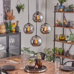 Koyoto Hängeleuchte 20 Cm Chrom, Rauchfarben, 4-flammig