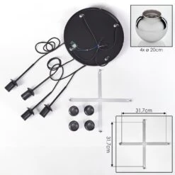Koyoto Hängeleuchte 20 Cm Chrom, Rauchfarben, 4-flammig 16 Koyoto Hängeleuchte 20 Cm Chrom, Rauchfarben, 4-flammig -LEDVANCE Verkäufe koyoto haengeleuchte 20 cm h3833131 4