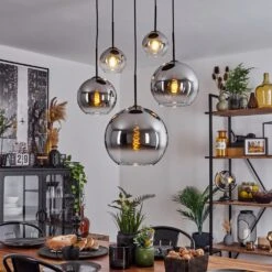 Koyoto Hängeleuchte Glas 15 Cm, 20 Cm, 25 Cm, 30 Cm Chrom, Klar, Rauchfarben, 5-flammig -LEDVANCE Verkäufe koyoto haengeleuchte glas 15 cm 20 cm 25 cm 30 cm h3627471 6