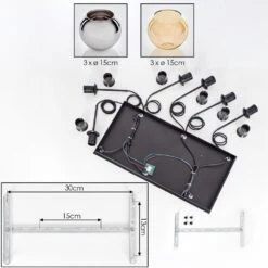 Koyoto Hängeleuchte Glas 15 Cm Bernsteinfarben, Chrom, Rauchfarben, 6-flammig -LEDVANCE Verkäufe koyoto haengeleuchte glas 15 cm h9023173 4