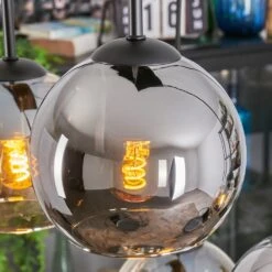 Koyoto Hängeleuchte Glas 15 Cm Bernsteinfarben, Chrom, Rauchfarben, 6-flammig -LEDVANCE Verkäufe koyoto haengeleuchte glas 15 cm h9023173 5