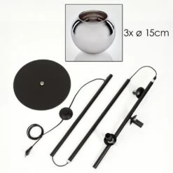 Koyoto Stehleuchte Glas 15 Cm Chrom, Rauchfarben, 3-flammig -LEDVANCE Verkäufe koyoto stehleuchte glas 15 cm h3857601 3