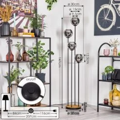 Koyoto Stehleuchte Glas 15 Cm Holz Dunkel, Schwarz, 4-flammig -LEDVANCE Verkäufe koyoto stehleuchte glas 15 cm h3869772 3