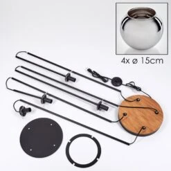 Koyoto Stehleuchte Glas 15 Cm Holz Dunkel, Schwarz, 4-flammig -LEDVANCE Verkäufe koyoto stehleuchte glas 15 cm h3869772 4