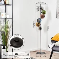 Koyoto Stehleuchte Glas 15 Cm Blau, Chrom, Gold, Grün, Kupferfarben, Rauchfarben, 6-flammig -LEDVANCE Verkäufe koyoto stehleuchte glas 15 cm h9010692 3