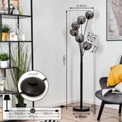 Koyoto Stehleuchte Glas 15 Cm Rauchfarben, 6-flammig -LEDVANCE Verkäufe koyoto stehleuchte glas 15 cm h9016595 3