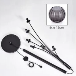 Koyoto Stehleuchte Glas 15 Cm Rauchfarben, 6-flammig -LEDVANCE Verkäufe koyoto stehleuchte glas 15 cm h9016595 4