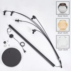 Koyoto Stehleuchte Glas 15 Cm Bernsteinfarben, Chrom, Klar, Rauchfarben, 5-flammig -LEDVANCE Verkäufe koyoto stehleuchte glas 15 cm h9042563 4