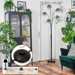 Koyoto Stehleuchte Glas 15 Cm Klar, Rauchfarben, 5-flammig -LEDVANCE Verkäufe koyoto stehleuchte glas 15 cm h9043928 3