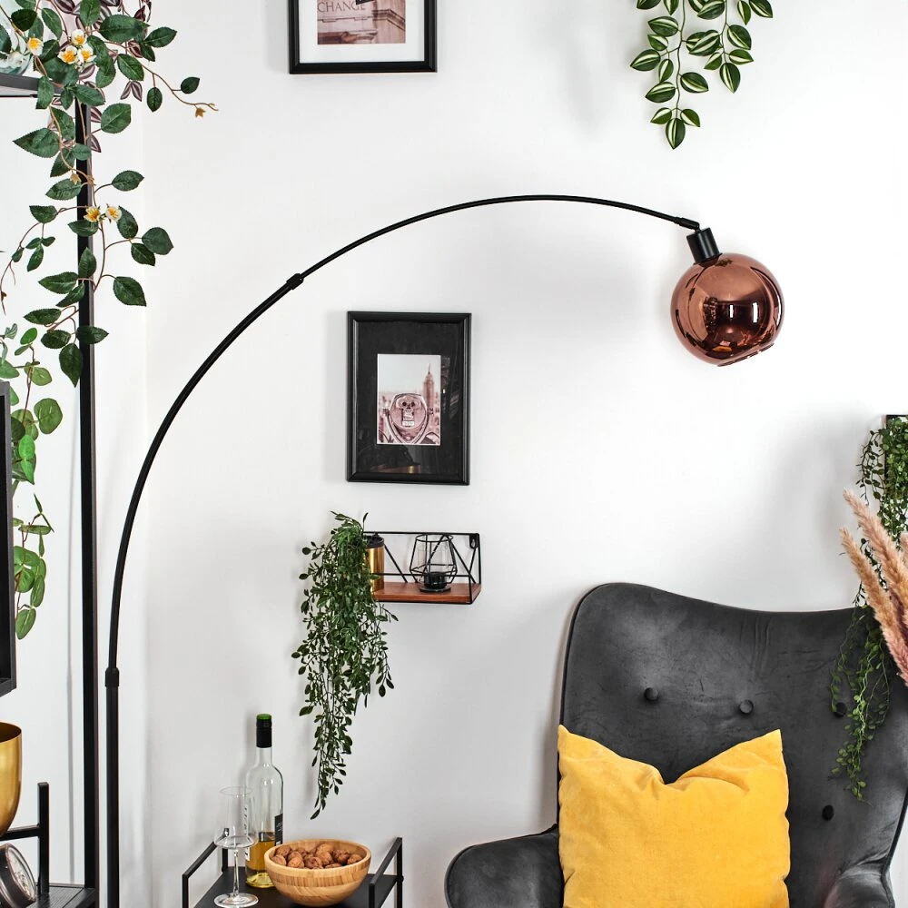 Koyoto Stehleuchte Glas 20 Cm Schwarz, 1-flammig 2 Koyoto Stehleuchte Glas 20 Cm Schwarz, 1-flammig – Bild 2