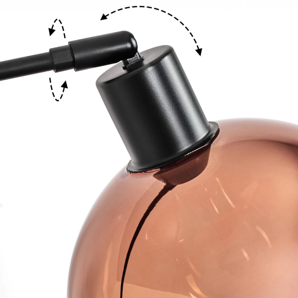 Koyoto Stehleuchte Glas 20 Cm Schwarz, 1-flammig 3 Koyoto Stehleuchte Glas 20 Cm Schwarz, 1-flammig – Bild 3