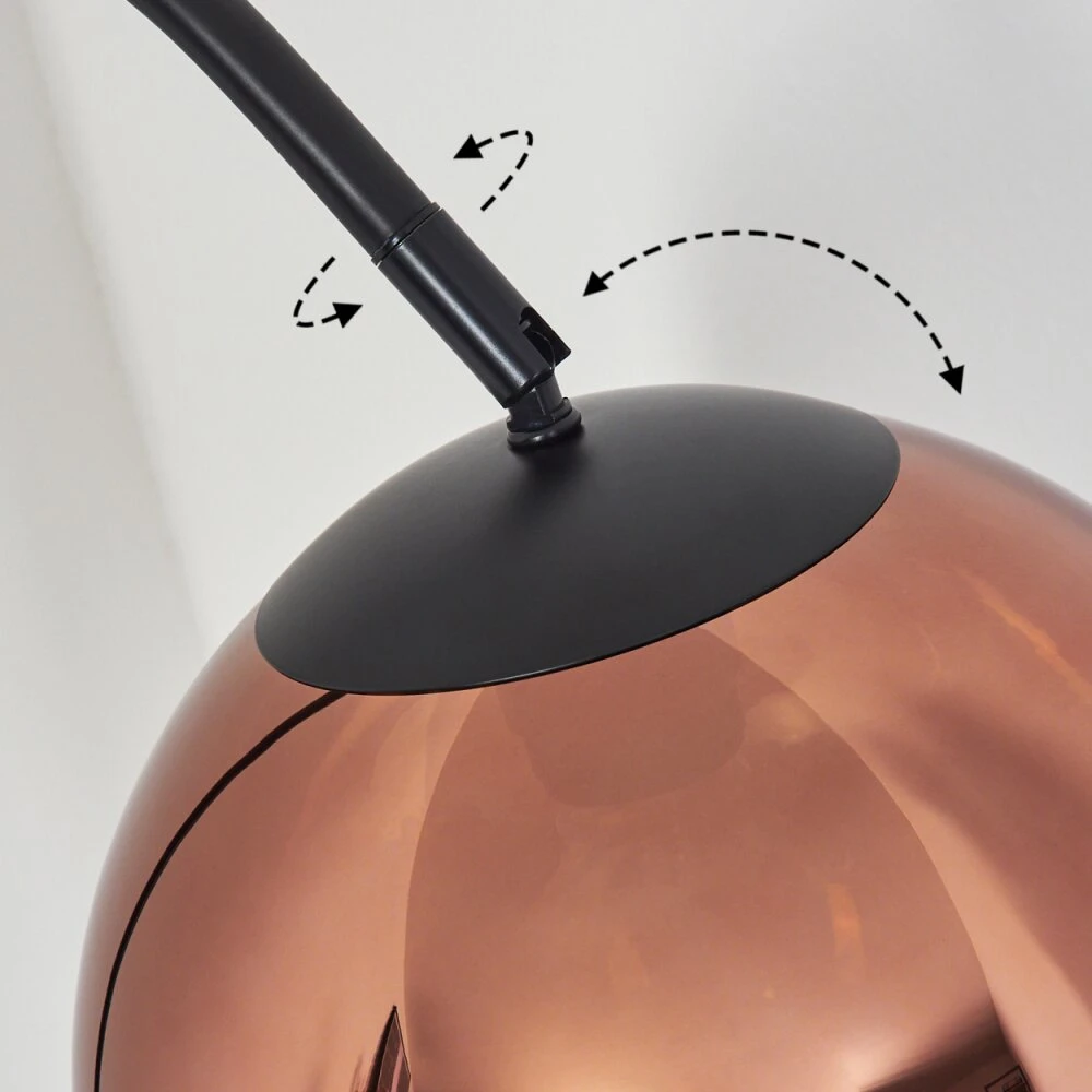 Koyoto Stehleuchte Glas 25 Cm Kupferfarben, 1-flammig 6 Koyoto Stehleuchte Glas 25 Cm Kupferfarben, 1-flammig – Bild 6