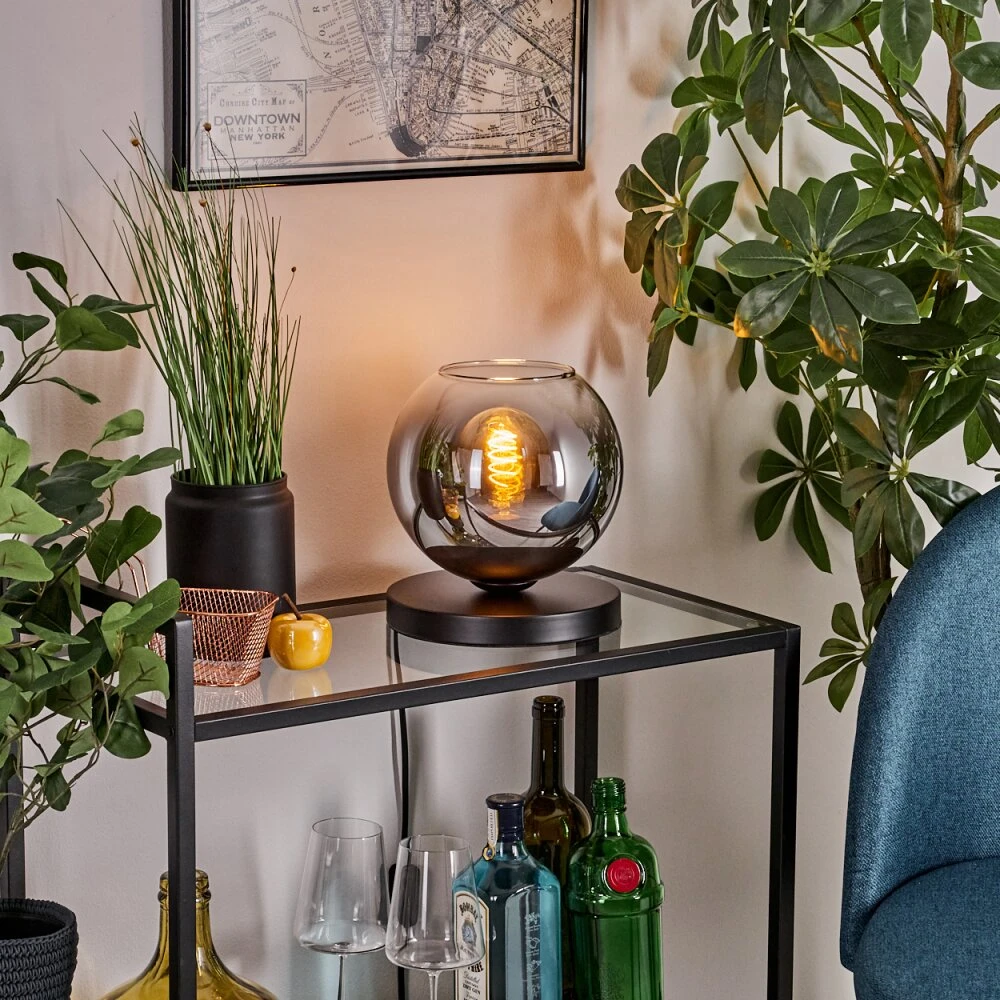 Koyoto Tischleuchte Glas 20cm Chrom, Klar, 1-flammig 9 Koyoto Tischleuchte Glas 20cm Chrom, Klar, 1-flammig – Bild 9