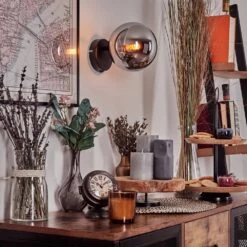 Koyoto Wandleuchte Glas 15 Cm Chrom, Rauchfarben, 1-flammig -LEDVANCE Verkäufe koyoto wandleuchte glas 15 cm h3838082 8