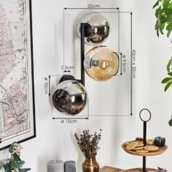 Koyoto Wandleuchte Glas 15 Cm Bernsteinfarben, Chrom, Rauchfarben, 3-flammig 17 Koyoto Wandleuchte Glas 15 Cm Bernsteinfarben, Chrom, Rauchfarben, 3-flammig -LEDVANCE Verkäufe koyoto wandleuchte glas 15 cm h3899601 3