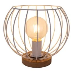 Lecueder Deckenleuchte Holz Hell, 1-flammig