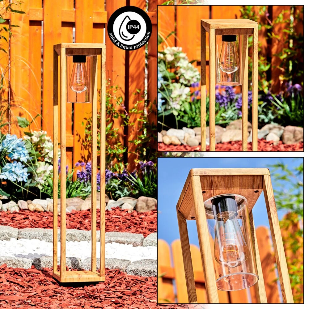 Leset Sockelleuchte Braun, Holzoptik, 1-flammig 1 Leset Sockelleuchte Braun, Holzoptik, 1-flammig