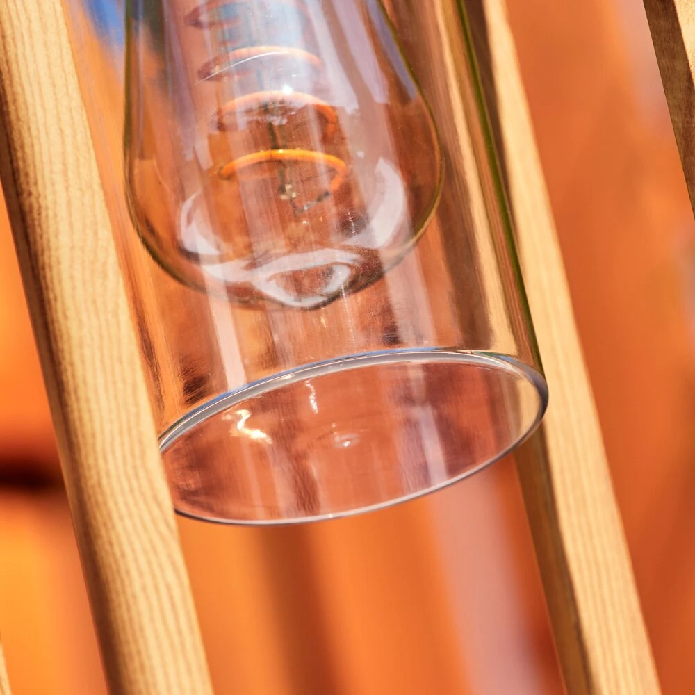 Leset Sockelleuchte Braun, Holzoptik, 1-flammig 3 Leset Sockelleuchte Braun, Holzoptik, 1-flammig – Bild 3