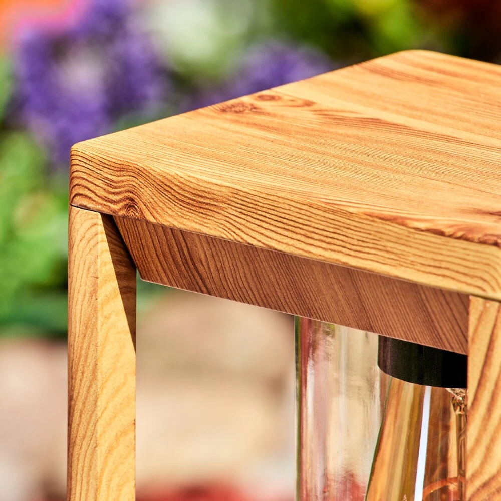 Leset Sockelleuchte Braun, Holzoptik, 1-flammig 6 Leset Sockelleuchte Braun, Holzoptik, 1-flammig – Bild 6