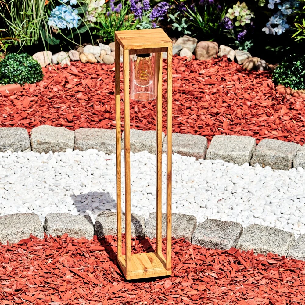 Leset Sockelleuchte Braun, Holzoptik, 1-flammig 10 Leset Sockelleuchte Braun, Holzoptik, 1-flammig – Bild 10