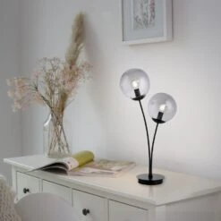 Leuchten Direkt BIG WIDOW Tischleuchte Schwarz, 2-flammig -LEDVANCE Verkäufe leuchten direkt big widow tischleuchte 14605 18 8