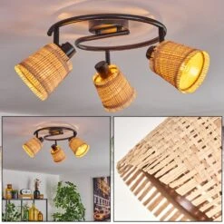 Lindberg Deckenleuchte Schwarz, 3-flammig