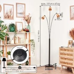 Lindberg Stehleuchte Schwarz, 3-flammig -LEDVANCE Verkäufe lindberg stehleuchte h3939055 3