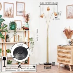 Lindberg Stehleuchte Messing, Schwarz, 3-flammig -LEDVANCE Verkäufe lindberg stehleuchte h3939307 3