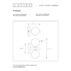 Lucide TYCHO Wandleuchte Schwarz, 2-flammig -LEDVANCE Verkäufe lucide tycho wandleuchte 45274 02 30 5