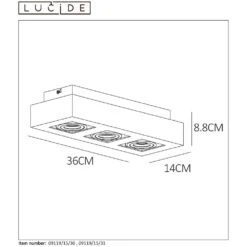 Lucide XIRAX Deckenleuchte LED Weiß, 3-flammig -LEDVANCE Verkäufe lucide xirax deckenleuchte 09119 16 31 6