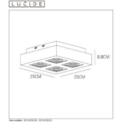 Lucide XIRAX Deckenspot LED Weiß, 4-flammig -LEDVANCE Verkäufe lucide xirax deckenspot 09119 21 31 6