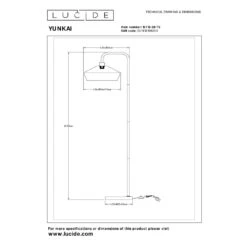 Lucide YUNKAI Stehlampe Schwarz, 1-flammig -LEDVANCE Verkäufe lucide yunkai stehlampe 10713 28 72 3