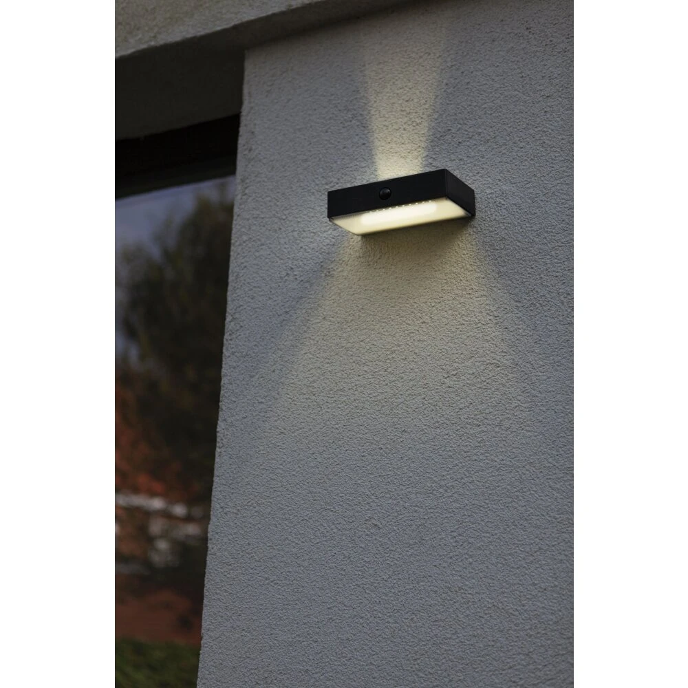 Lutec Lampen FADI Außenwandleuchte LED Schwarz, 1-flammig, Bewegungsmelder 2 Lutec Lampen FADI Außenwandleuchte LED Schwarz, 1-flammig, Bewegungsmelder – Bild 2