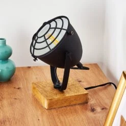 Malix Tischleuchte Holz Hell, Schwarz, 1-flammig -LEDVANCE Verkäufe malix tischleuchte h3368572 3