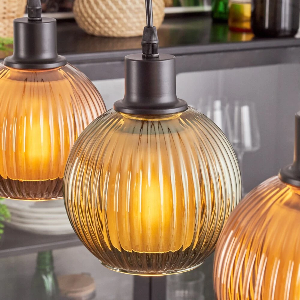 Mo Hängeleuchte Blau, Grün, Kupferfarben, 4-flammig 6 Mo Hängeleuchte Blau, Grün, Kupferfarben, 4-flammig – Bild 6