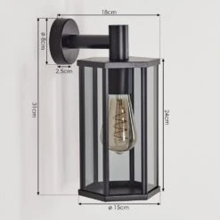 Monfanim Aussenwandleuchte Schwarz, 1-flammig -LEDVANCE Verkäufe monfanim aussenwandleuchte h3809020 3