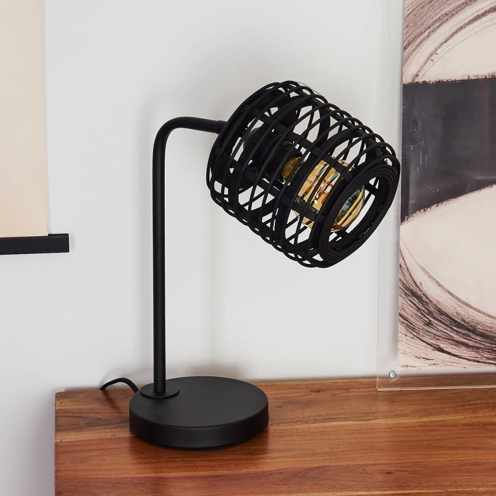 Mongolei Tischleuchte Schwarz, 1-flammig 13 Mongolei Tischleuchte Schwarz, 1-flammig – Bild 13