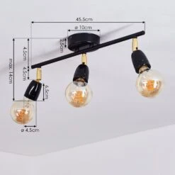 Musland Deckenleuchte Gold, Schwarz, 3-flammig -LEDVANCE Verkäufe musland deckenleuchte h3410257 3