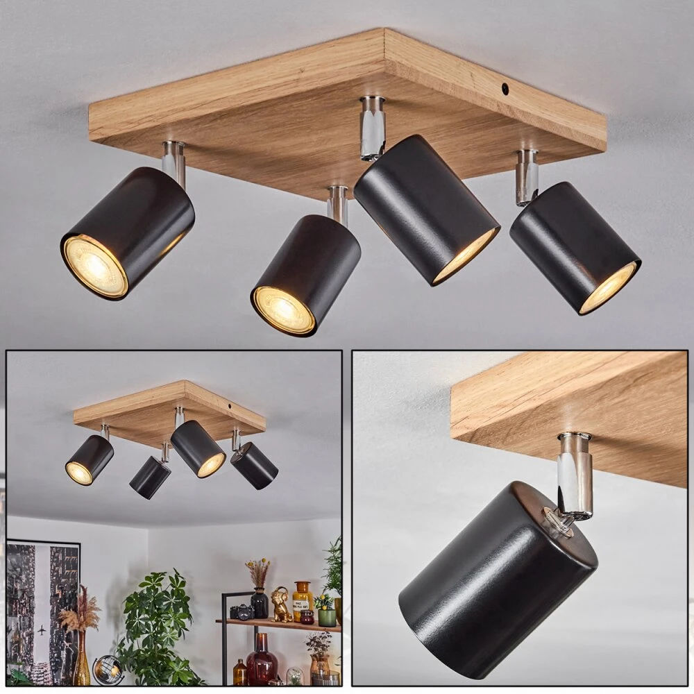 Nazca Deckenleuchte Chrom, Naturfarben, 4-flammig 1 Nazca Deckenleuchte Chrom, Naturfarben, 4-flammig