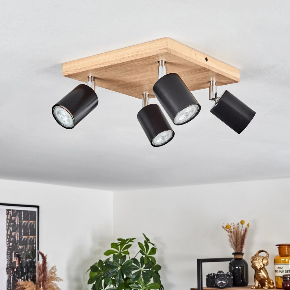 Nazca Deckenleuchte Chrom, Naturfarben, 4-flammig 12 Nazca Deckenleuchte Chrom, Naturfarben, 4-flammig – Bild 12