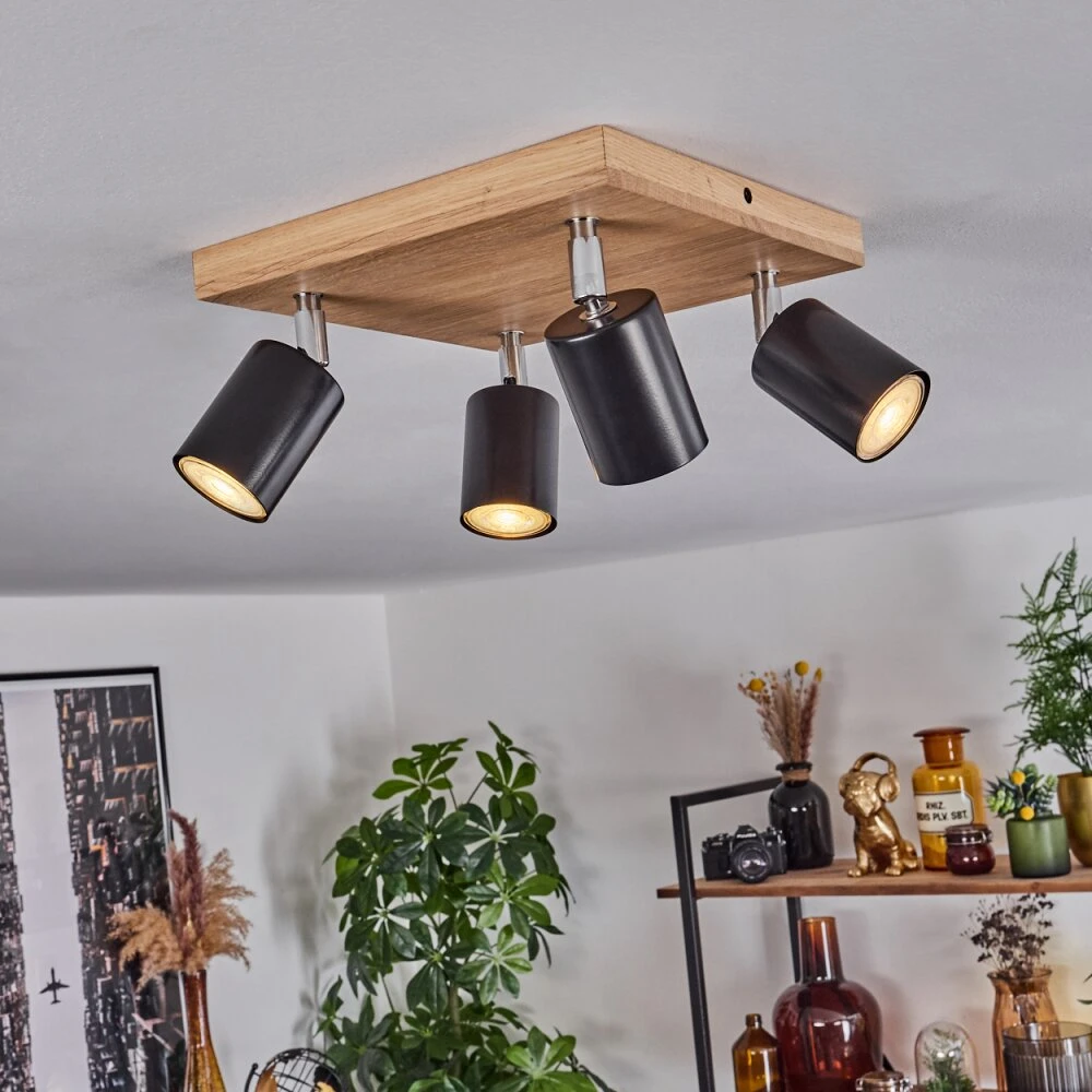 Nazca Deckenleuchte Chrom, Naturfarben, 4-flammig 7 Nazca Deckenleuchte Chrom, Naturfarben, 4-flammig – Bild 7