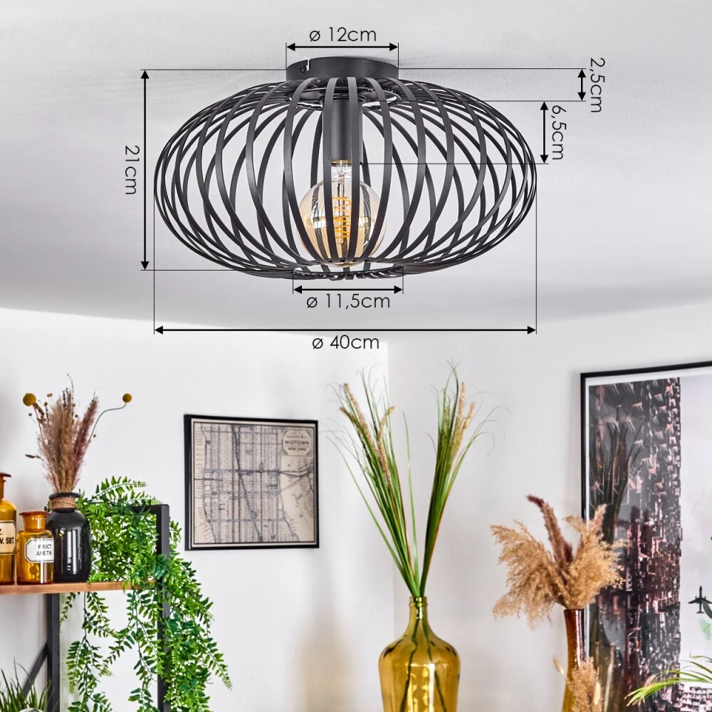 Nomenome Deckenleuchte Schwarz, 1-flammig 4 Nomenome Deckenleuchte Schwarz, 1-flammig – Bild 4