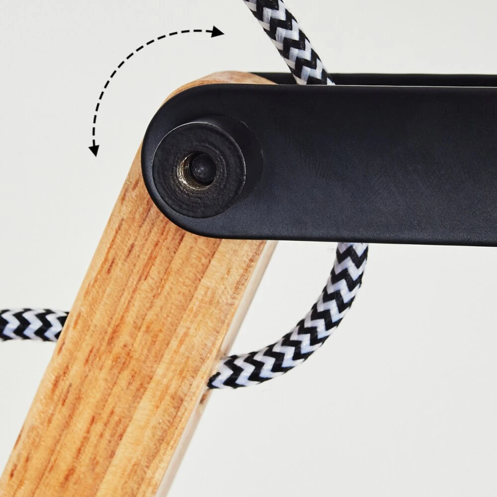 Norfolk Wandleuchte Holz Hell, Schwarz, 1-flammig 6 Norfolk Wandleuchte Holz Hell, Schwarz, 1-flammig – Bild 6